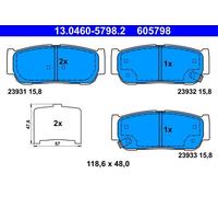 ATE 13.0460-5798.2 Brake pad set