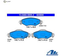 ATE Brake Pads 13.0460-5800.2 for Toyota Yaris/Vitz/Yaris Verso/Fun Cargo - 1 Set