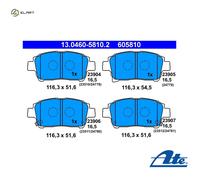 Brake pads 13.0460-5810.2 ATE for TOYOTA YARIS/VITZ YARIS VERSO / FUN CARGO IQ