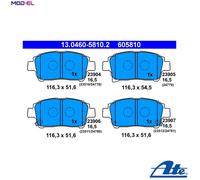 Brake pads 13.0460-5810.2 ATE for TOYOTA YARIS/VITZ YARIS VERSO / FUN CARGO IQ