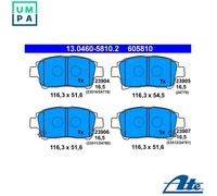 Brake pads 13.0460-5810.2 ATE for TOYOTA YARIS/VITZ YARIS VERSO / FUN CARGO IQ