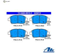 Brake pads 13.0460-5810.2 ATE for TOYOTA YARIS/VITZ YARIS VERSO / FUN CARGO IQ