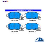 Brake pads 13.0460-5810.2 ATE for TOYOTA YARIS/VITZ YARIS VERSO / FUN CARGO IQ