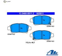 Brake Pad Set, disc brake ATE 13.0460-5811.2 for YARIS (_P1_) 1.3 1999-2005