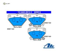 BRAKE PAD SET DISC BRAKE 13.0460-5812.2 FOR TOYOTA COROLLA/FIELDER/ALLEX/ALTIS