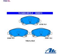 ATE Brake Pad Set 13.0460-5813.2 - Fits Toyota Avensis (Saloon & Estate), Corolla Verso