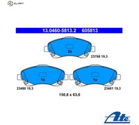 BRAKE PAD SET DISC BRAKE 13.0460-5813.2 FOR TOYOTA 1ZZ-FE 1.8L 2AD-FHV 2.2L 4cyl
