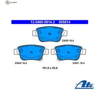 ATE Brake Pad Set 13.0460-5814.2 Rear Disc Brake for Toyota Avensis / Corolla Verso 2.0L