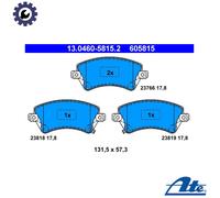 BRAKE PAD SET DISC BRAKE 13.0460-5815.2 FOR TOYOTA COROLLA/FIELDER/ALTIS/ALLEX