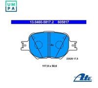 BRAKE PAD SET DISC BRAKE 13.0460-5817.2 FOR TOYOTA ALTEZZA COROLLA/ALTIS/Verso