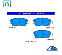 BRAKE PAD SET DISC BRAKE 13.0460-5820.2 FOR HONDA INTEGRA/SJ/VI CIVIC/VII/MK