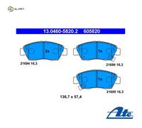 BRAKE PAD SET DISC BRAKE 13.0460-5820.2 FOR HONDA INTEGRA/SJ/VI CIVIC/VII/MK