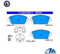 ATE Brake Pad Set 13.0460-5825.2 – Disc Brake for Honda, Nissan, MG