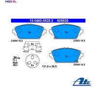 ATE Brake Pad Set 13.0460-5825.2 – Disc Brake for Honda, Nissan, MG