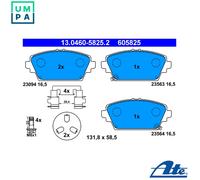 ATE 13.0460-5825.2 Brake pad set