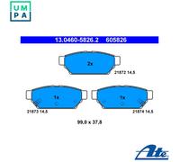 ATE Brake Pad Set 13.0460-5826.2 – Rear Disc Brake for Mitsubishi/Proton Wira, Satria, Carisma