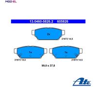 ATE Brake Pad Set 13.0460-5826.2 – Rear Disc Brake for Mitsubishi/Proton Wira, Satria, Carisma