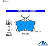 ATE 13.0460-5827.2 Brake pad set