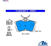 ATE 13.0460-5827.2 Brake pad set
