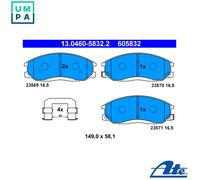BRAKE PAD SET DISC BRAKE 13.0460-5832.2 FOR HYUNDAI HIGHWAY/VAN SATELLITE/Bus