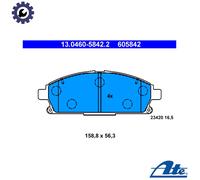ATE Brake Pad Set – Disc Brake Pads for Nissan X-Trail T30 (QR25DE/QR20DE/YD22ETI) 13.0460-5842.2