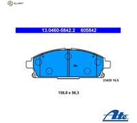 ATE Brake Pad Set – Disc Brake Pads for Nissan X-Trail T30 (QR25DE/QR20DE/YD22ETI) 13.0460-5842.2