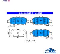 ATE 13.0460-5843.2 Brake pad set