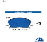 Brake Pad Set, disc brake ATE 13.0460-5845.2 for AVENSIS (_T22_) 1.8 2000-2003