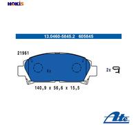 Brake Pad Set, disc brake ATE 13.0460-5845.2 for AVENSIS (_T22_) 1.8 2000-2003