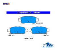 BRAKE PAD SET DISC BRAKE 13.0460-5847.2 FOR TOYOTA ESTIMA/PREVIA VERSO/AVENSIS