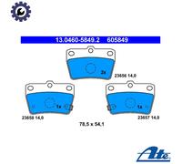 BRAKE PAD SET DISC BRAKE 13.0460-5849.2 FOR TOYOTA RAV/II/SUV/Mk 1ZZ-FE 1.8L