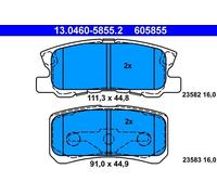 Brake pads 13.0460-5855.2 ATE for MITSUBISHI CHRYSLER JEEP CITROËN PEUGEOT