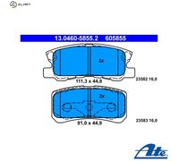 Brake pads 13.0460-5855.2 ATE for MITSUBISHI CHRYSLER JEEP CITROËN PEUGEOT
