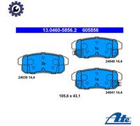 ATE Brake pad set 13.0460-5856.2 with acoustic wear warning MAZDA: RX-8, SUZUKI: IGNIS 2, Ignis I