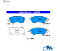 BRAKE PAD SET DISC BRAKE 13.0460-5859.2 FOR DAEWOO EVANDA MAGNUS KONDOR 1.8L