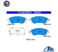 Brake pads 13.0460-5859.2 ATE for CHEVROLET DAEWOO