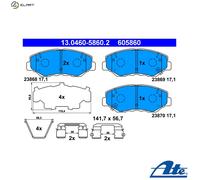 BRAKE PAD SET DISC BRAKE 13.0460-5860.2 FOR HONDA PILOT/MR-V/SUV ELEMENT CR-V