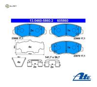 BRAKE PAD SET DISC BRAKE 13.0460-5860.2 FOR HONDA PILOT/MR-V/SUV ELEMENT CR-V