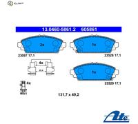 ATE 13.0460-5861.2 Brake Pad Set, disc brake for HONDA