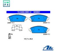 ATE 13.0460-5861.2 Brake Pad Set, disc brake for HONDA