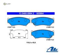 ATE 13.0460-5864.2 Brake pad set