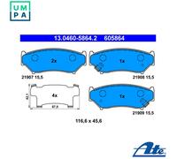 ATE 13.0460-5864.2 Brake pad set