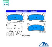 ATE 13.0460-5865.2 Brake pad set