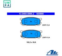 ATE 13.0460-5866.2 Brake pad set