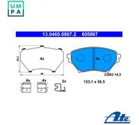 BRAKE PAD SET DISC BRAKE 13.0460-5867.2 FOR MAZDA ROADSTER/II MX-5/Mk MIATA 1.8L