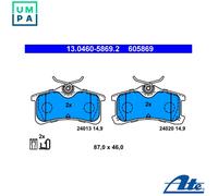 ATE Brake Pad Set 13.0460-5869.2 for TOYOTA Avensis Liftback Estate