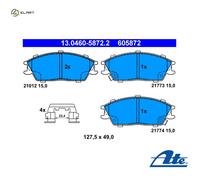 Brake Pad Set, disc brake ATE 13.0460-5872.2 for HYUNDAI GETZ (TB) 1.1 2005-2009