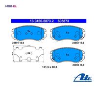 BRAKE PAD SET DISC BRAKE 13.0460-5873.2 FOR HYUNDAI TUCSON/SUV/Van ELANTRA/IV