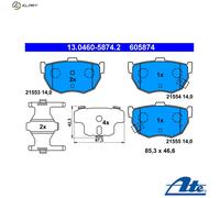 BRAKE PAD SET DISC BRAKE 13.0460-5874.2 FOR HYUNDAI G4ED 1.6L 4cyl ELANTRA