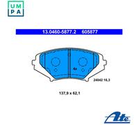 ATE Brake Pad Set 13.0460-5877.2 – Disc Brake, Mazda RX-8 (13B-MSP 1.3L)